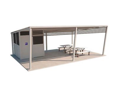 Atlantis 1 Shelter Toilet Building with Shale Grey and Basalt colour scheme